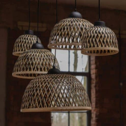 Black Bamboo 30cm Pendant Light -Housingunits 2a76794a486d6c7b7235a542db6cf81e