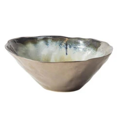 Libra Large Elowen Iridescent Blue Glaze Bowl