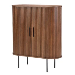 Annika Smoked Oak Slatted Sliding 2 Door Cabinet -Housingunits 2b6f2f4b17c597fffe158e1a8f52cda3