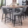 Toby Grey Faux Leather Counter Bar Stool