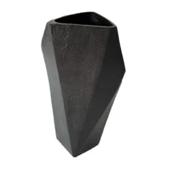 Faceted Charcoal Black Vase -Housingunits 2c1e34f57b0f3fc1604561f0e67e67b6