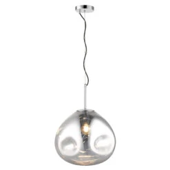 Fondre Large Chrome Pendant Light