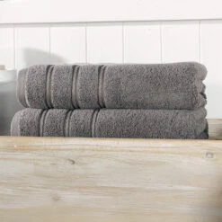 Christy Antalya Dark Grey Cotton Hand Towel