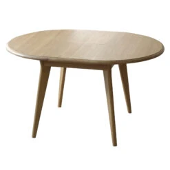 Stockholm Light Oak 105cm Compact Round Extending Dining Table -Housingunits 2ceda85b344cacf59a91edd367202151