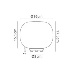 Henrik Matt Black & Frosted White Small Oval Glass Table Lamp -Housingunits 2dbbe8fecec315cacf11c0be522d4930