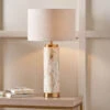 PACIFIC Carrara Tall Natural Stone Effect Ceramic Table Lamp