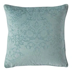 William Morris Strawberry Thief Embossed Seafoam Cushion