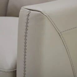 Lariano Light Grey Leather Armchair -Housingunits 2e61029f1d5556e5cc83110e9c8948a0