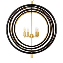 Eichholtz Riley Gunmetal & Polished Brass 4 Light Pendant -Housingunits 2ee49100d565899f55cc8353c078b955 1