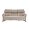 Himolla Chester Cream Leather 3 Seater Manual Recliner Sofa
