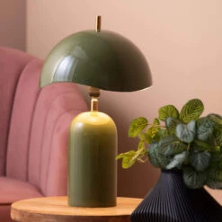 Querido Jungle Green Enamel Table Lamp
