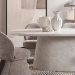 Glass House Solna 200cm Travertine Effect Dining Table -Housingunits 32187e666ea35a4c6db5095cd25e9f14 1