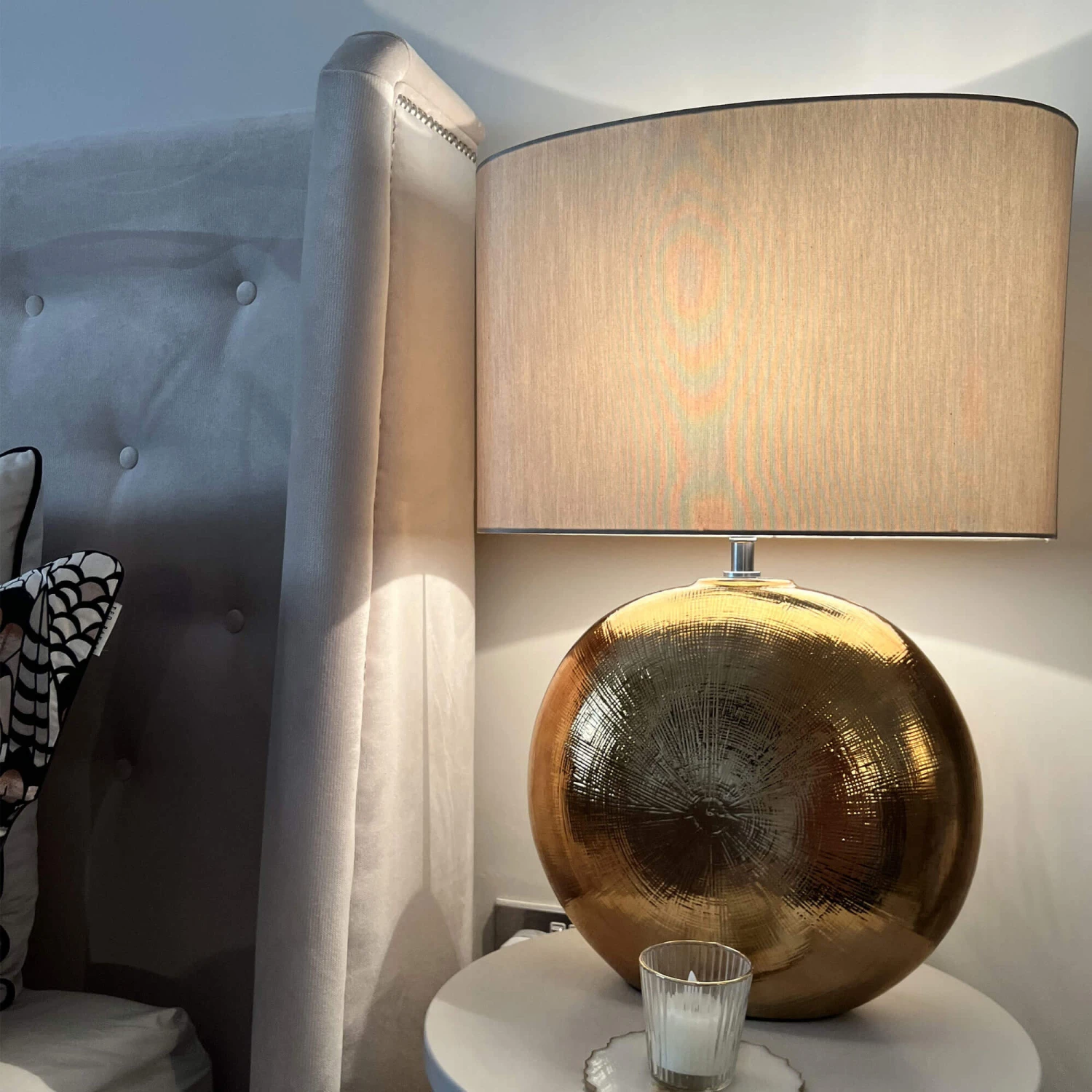 Alpha Bronze Textured Ceramic Table Lamp & Shade 1 Alpha Bronze Textured Ceramic Table Lamp & Shade