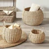 Woven Natural Seagrass Baskets Set 3