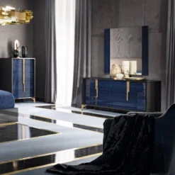 Celeste High Gloss Cobalt Blue Mirror