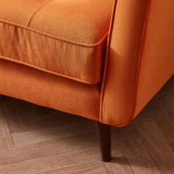 Orla Kiely Ivy Bandon Orange Velvet Large Sofa -Housingunits 32ec0a3b8ecd426492ff8343fc49b351