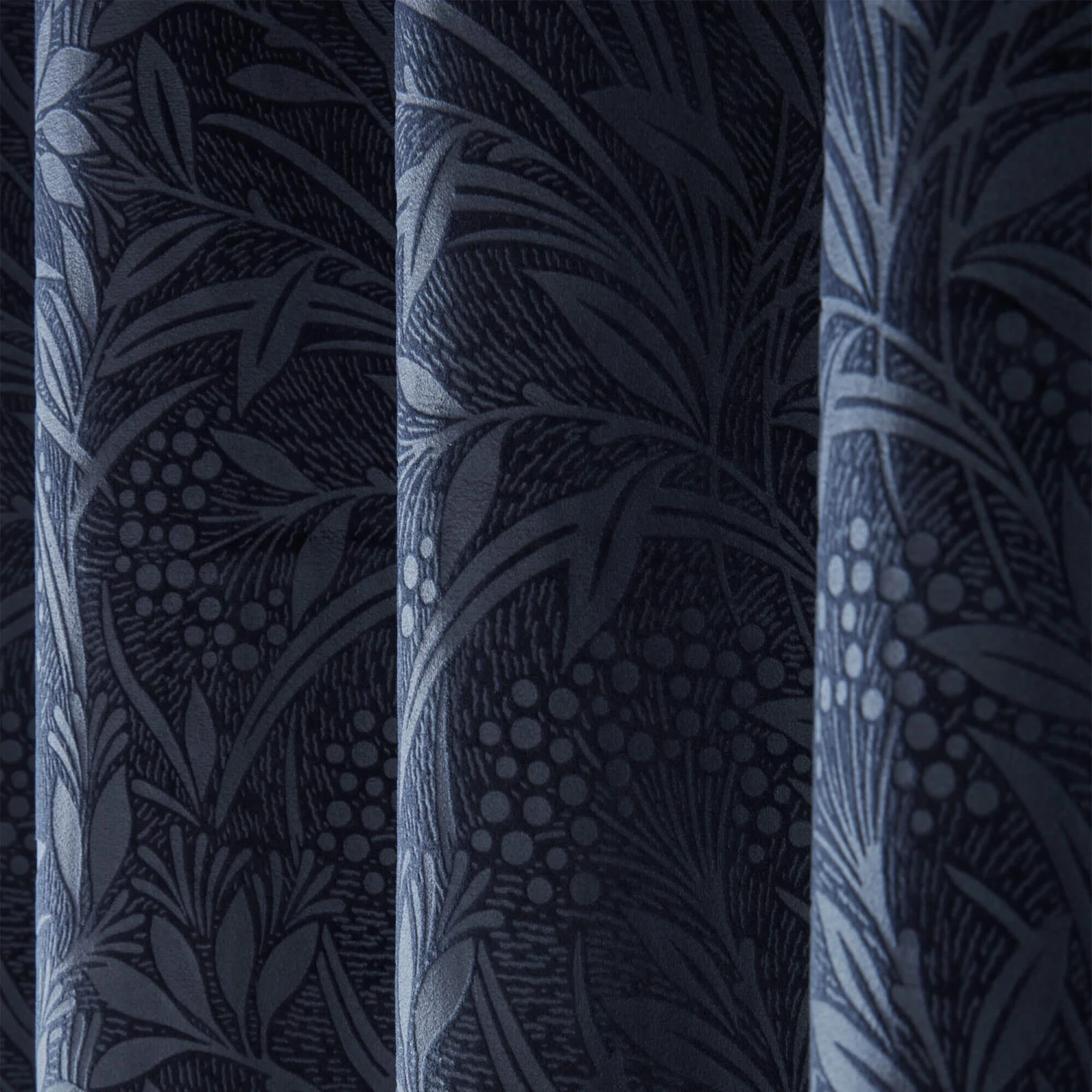 Laura Ashley Barley Embossed Midnight 66" X 90" Eyelet Curtains 4 Laura Ashley Barley Embossed Midnight 66" X 90" Eyelet Curtains - Image 4