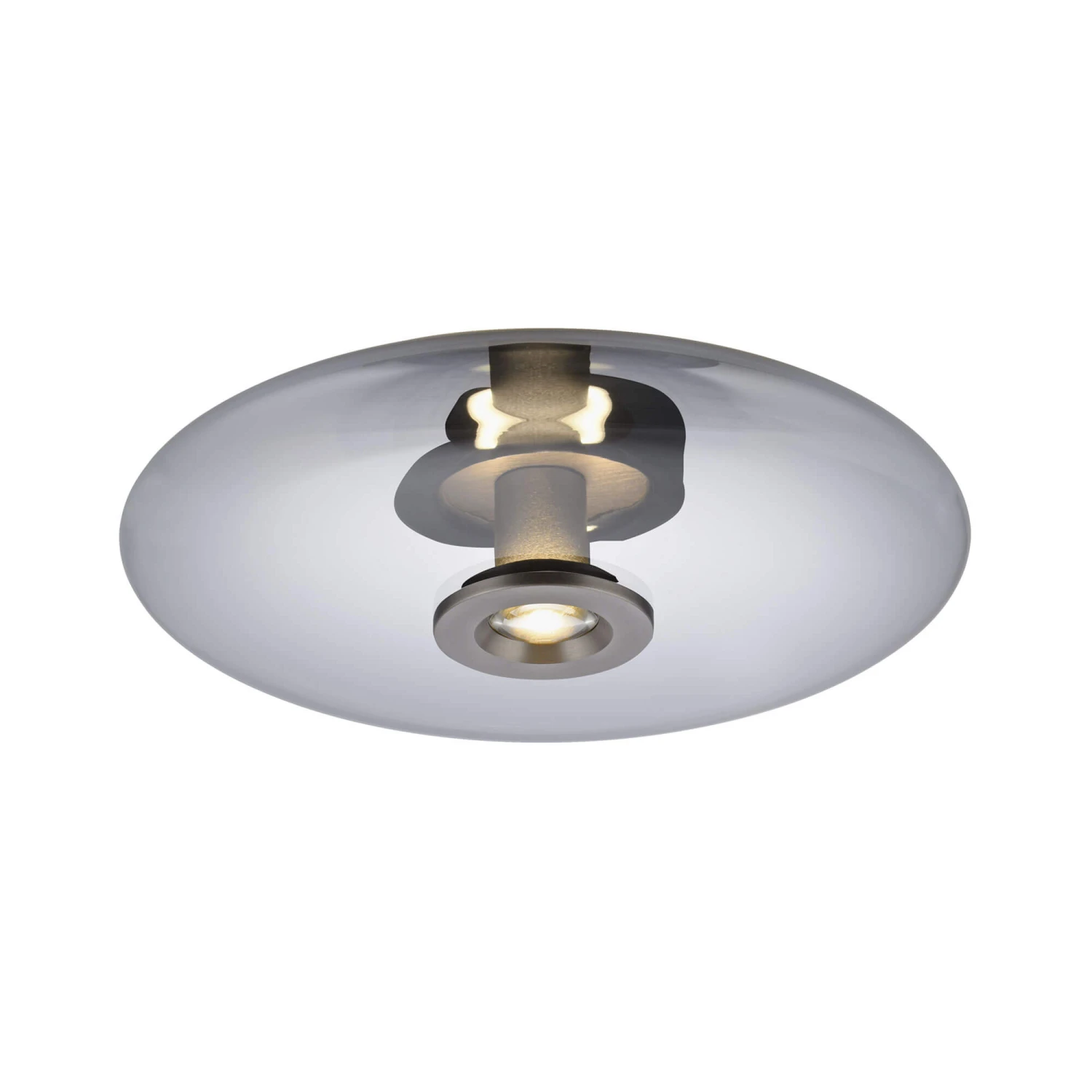 Verre Grey & Smoked Glass Flush Ceiling And Wall Light 4 Verre Grey & Smoked Glass Flush Ceiling And Wall Light - Image 4