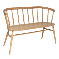 Ercol Heritage Natural Oak Dining Bench Loveseat