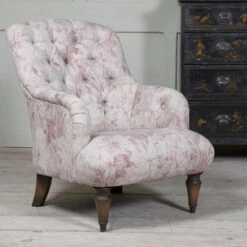 HU Heritage Sedgewick Floral Patterned Fabric Accent Armchair