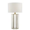 Osuna Natural Brass Glass Table Lamp & Ivory Shade