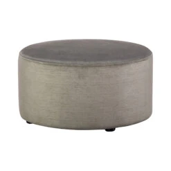 Parker Knoll Circle Moss Green Fabric Footstool