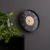 Black & Gold Disc Wall Clock