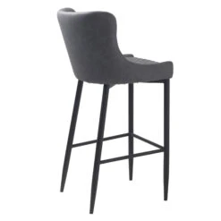 Toby Grey Faux Leather Counter Bar Stool -Housingunits 35cfd1480eec33b55a28264fe090bb97