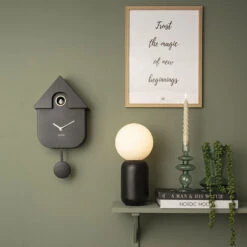 Cuckoo Black Wall Clock