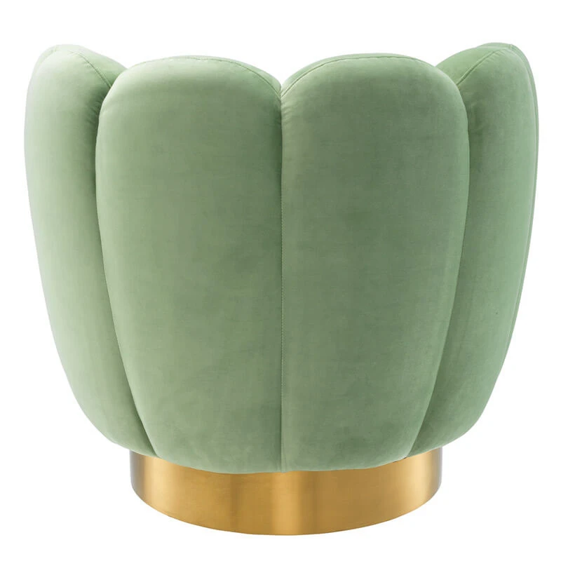 Eichholtz Mirage Pistache Green Velvet Swivel Chair 4 Eichholtz Mirage Pistache Green Velvet Swivel Chair - Image 4