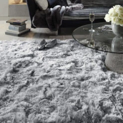 Plush Shaggy Silver 160cm X 230cm Rug
