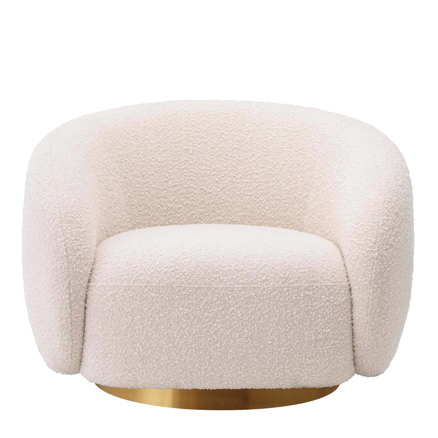Eichholtz Brice Boucle Swivel Chair In Cream 2 Eichholtz Brice Boucle Swivel Chair In Cream - Image 2