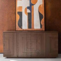 Hogarth Brown Ash Wood 4 Door Sideboard