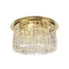 Dynasty Gold & Crystal 5 Light Flush Chandelier