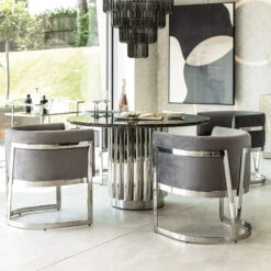 Sulmona Black & Smoked Glass Pendant Light