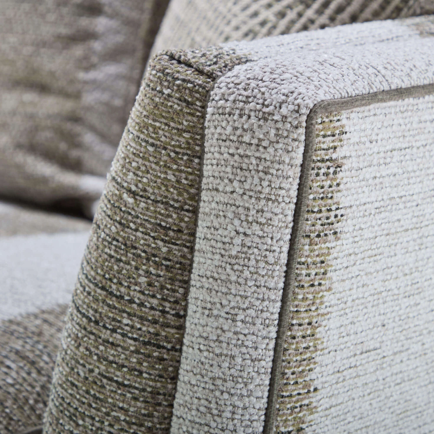 Parker Knoll Harlow Stripe Moss Green Fabric Grand Pillow Back Sofa 5 Parker Knoll Harlow Stripe Moss Green Fabric Grand Pillow Back Sofa - Image 5