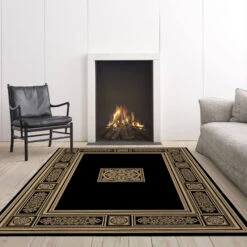 Da Vinci Black 160x230cm Rug