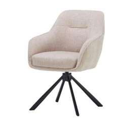 Artemis Round Extending Dining Table With 4 Ava Swivel Cream Dining Chairs -Housingunits 3ab7c649f2e03436e9063fbe2d514830