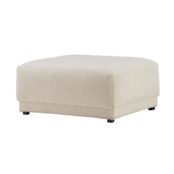 Aarhus Off White Textured Fabric Footstool -Housingunits 3add57d9ec92ccb04add15653c45f9d7