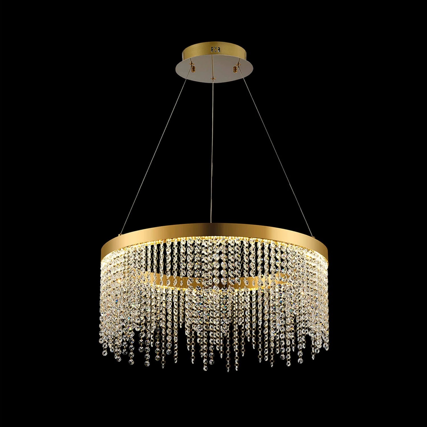 Rowen French Gold Crystal Pendant Light 6 Rowen French Gold Crystal Pendant Light - Image 6