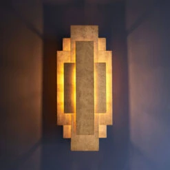 Antique Gold Leaf 2 Light Wall Light -Housingunits 3b53269e9776fc70611895cc8f216526