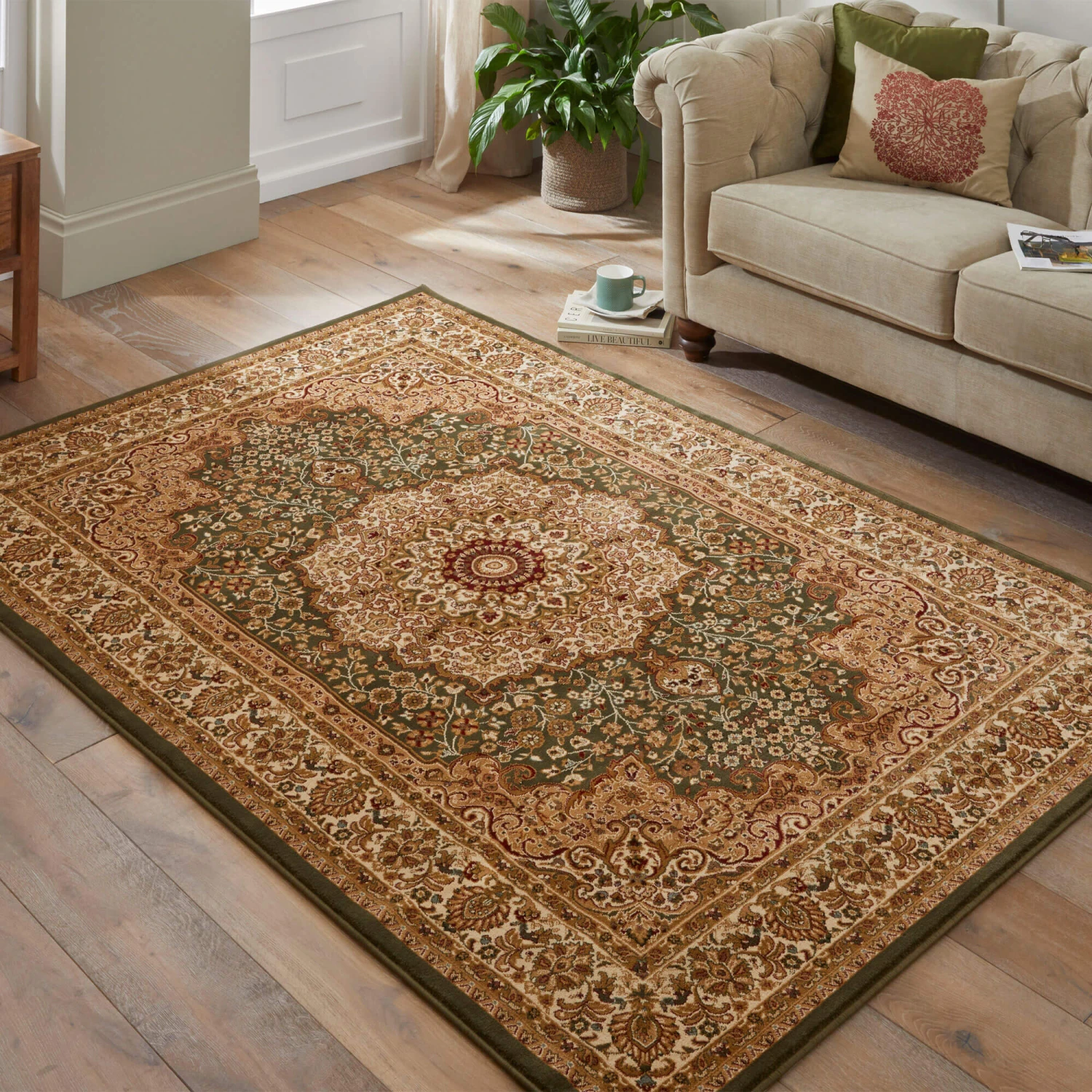 Grand Heritage Green 120cm X 170cm Rug 1 Grand Heritage Green 120cm X 170cm Rug