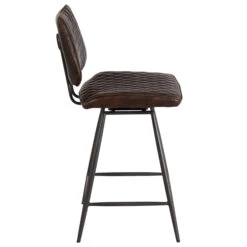 Kiara Dark Brown Counter Faux Leather Bar Chair -Housingunits 3c62d0b82bbbc90028edb4319a8526a5