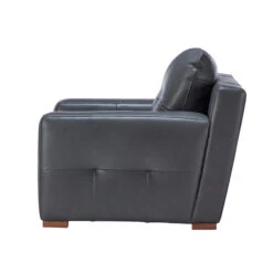 Silvio Charcoal Grey Leather Armchair -Housingunits 3c8bdacbb40eb9559b9c9e6c2e28ed24 1