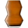Sculpt Cognac Brown Glass Vase