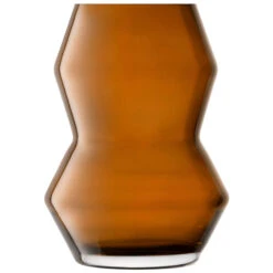 Sculpt Cognac Brown Glass Vase