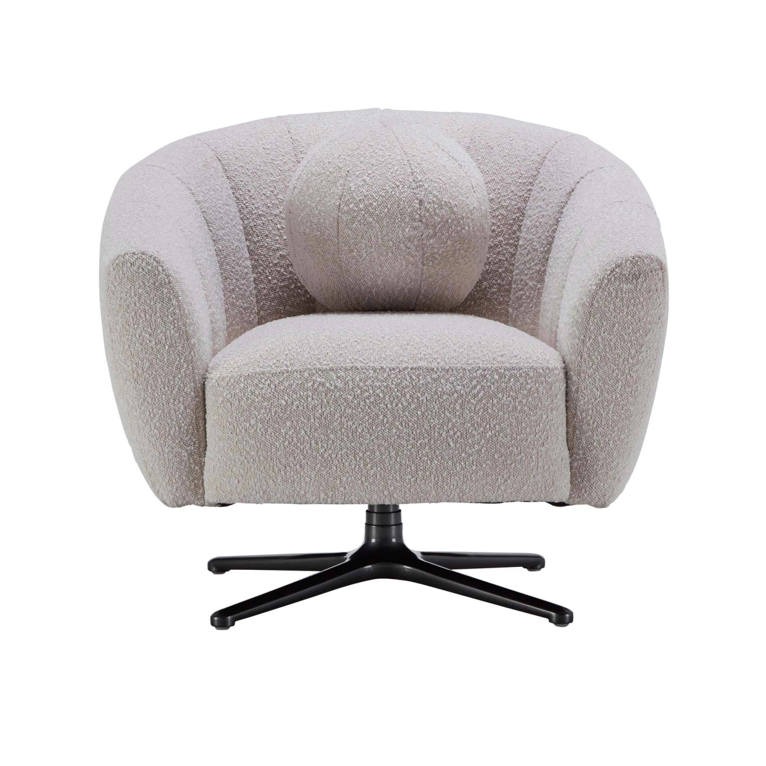 Gisele Ivory Boucle Fabric Swivel Chair 3 Gisele Ivory Boucle Fabric Swivel Chair - Image 3