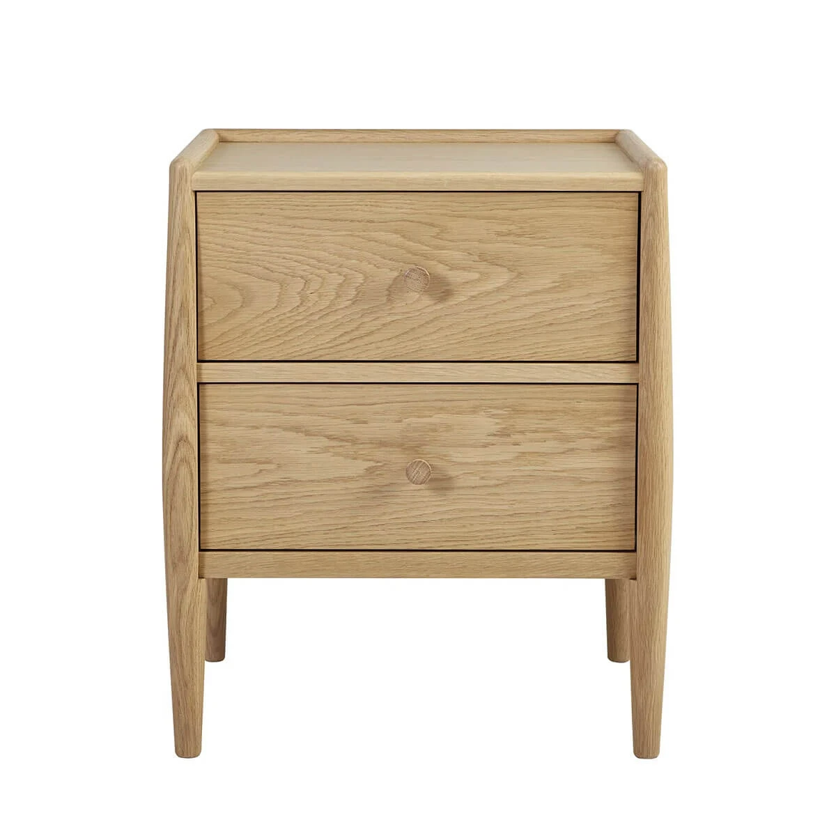 Ercol Winslow Natural 2 Drawer Bedside Chest 1 Ercol Winslow Natural 2 Drawer Bedside Chest
