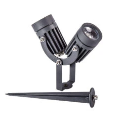 Fidel Grey Spike 2 Light Wall Light -Housingunits 3d6d2673d1bbe36b032eeb86b66c71b6