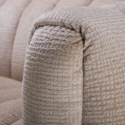 Durante Glam Natural Boucle Fabric Midi Swivel Armchair -Housingunits 3d7eb7d74c313789fffa6bf773c37841